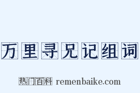 万里寻兄记组词是什么意思的图片